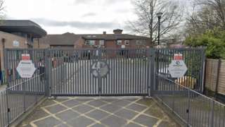 View of Whitefields School from outside the gates