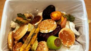 Food waste in a bin
