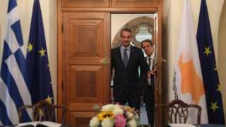 Yunanistan Başbakanı Kiryakos Miçotakis ve Kıbrıs Cumhurbaşkanı Nikos Anastasiadis