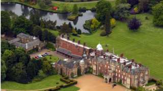 An aerial view of the Sandringham Estate