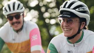 Alice Shepherd Erlac and husband Ziga on cycling challenge