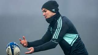 Johnny Sexton during Leinster training earlier this week