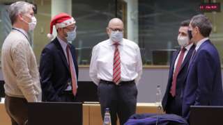European ambassadors during the briefing of European Union member states in Brussels on 25 December