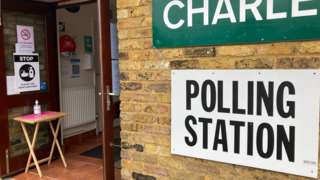 Tyttenhanger Green, St Albans polling station, Hertfordshire