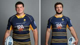 Worcester prop Ryan Bower (left) and flanker Zac Xiourouppa