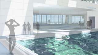Drawing of proposed swimming pool