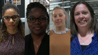 Dr Lorraine Bob, Chidimma Okolo, Lucy Saunders and Sarah Macdonell