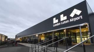 Outside of London Luton Airport