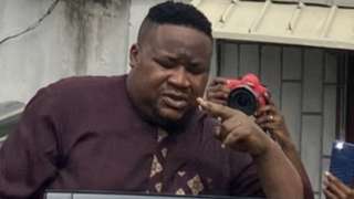 Socialite and businessman Cubana Chief Priest at at a Lagos court