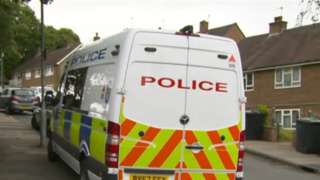 Police van in Tarrant Grove