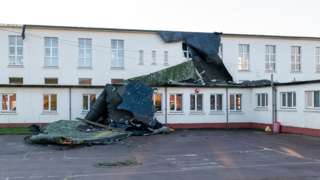 Wind damage to Dalneigh Primary School