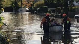 People evacuated in Greyfriars, Hereford