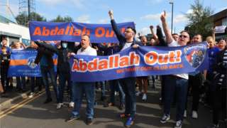 Oldham fans protest