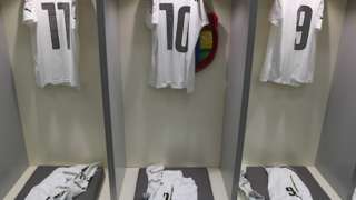 Ghana shirts in a changing room