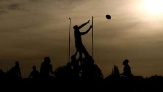 Rugby being played at London Welsh Old Deer Park
