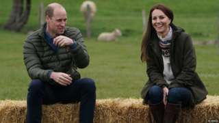 Prince William and Kate on farm visit