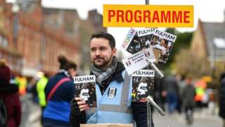 A Fulham FC programme seller