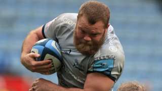 Akker van der Merwe went over for Sale's first try at the Ricoh Arena