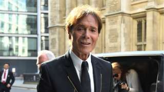 Sir Cliff outside court