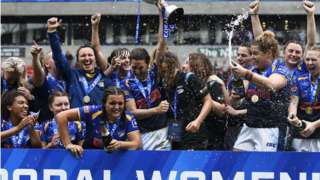 Leeds Rhinos celebrate their win in 2019