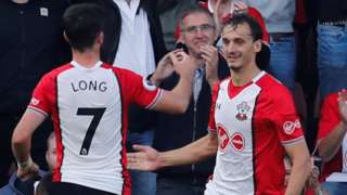 Manolo Gabbiadini celebrates scoring for Southampton against Newcastle