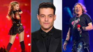 Beyonce, Remi Malek and Axl Rose