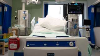 An empty bed in the Grange Hospital in Cwmbran