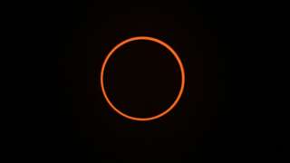 The eclipse over Albuquerque, New Mexico