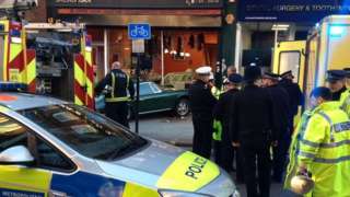 emergency services attend the scene in West Hampstead