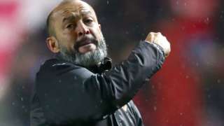 Nuno Espirito Santo celebrates Wolves' victory