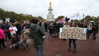 Anti-lockdown protest in central London