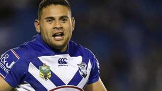 Rhyse Martin in action for Canterbury Bulldogs