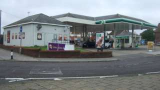 A petrol station on Jubilee Way, Lowestoft