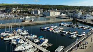 Aerial view of the harbour