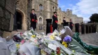 Flowers laid at Windsor Castle