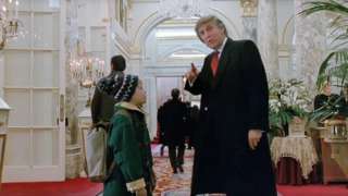 Donald Trump and Macauley Culkin in Home Alone 2