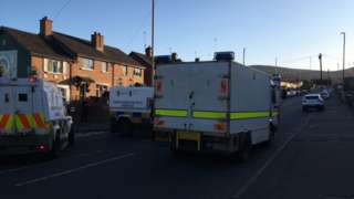 Security alert on Alliance Avenue in Belfast