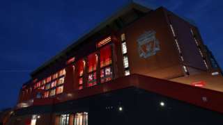 A general exterior view of the main stand at Anfield Stadium during the Emirates FA Cup Third Round match between Liverpool and Shrewsbury Town at Anfield on January 9