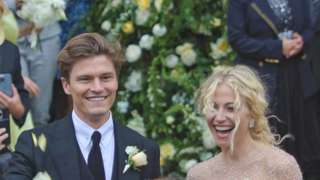 Pixie Lott and Oliver Cheshire after their wedding
