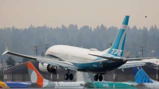 Boeing 737 MAX 7 aircraft piloted by Federal Aviation Administration (FAA) Chief Steve Dickson lands during an evaluation flight at Boeing Field in Seattle, Washington, U.S. September 30, 2020