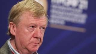 Anatoly Chubais, special representative of Russian President Vladimir Putin, attends a session of the St. Petersburg International Economic Forum (SPIEF) in Saint Petersburg, Russia, June 3, 202