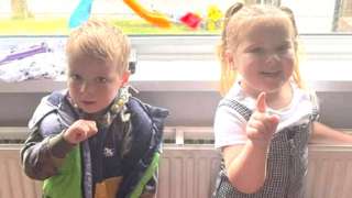 Jayden-Lee and his sister Gracie-Ann Lucas