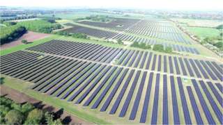 Impression of proposed East Yorkshire Solar Farm