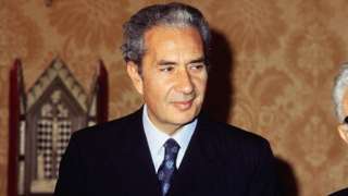 Aldo Moro before his kidnapping at an event