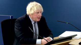 Boris Johnson at the UK Covid inquiry