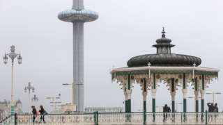 View of i360 tower in Brighton