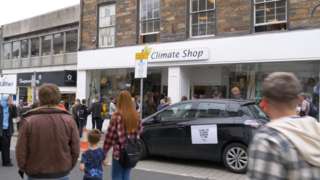The new climate shop in Aberystwyth