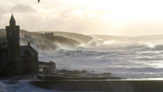 Large waves at Helston, Cornwall