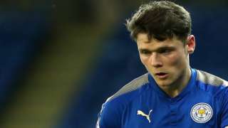 Connor Wood in action for Leicester City's under-23 side