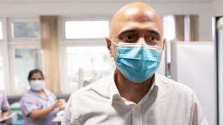 Sajid Javid visits St George's Hospital in south-west London